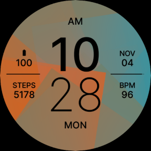 Blue Orange Fit Watch Face Screenshot 3