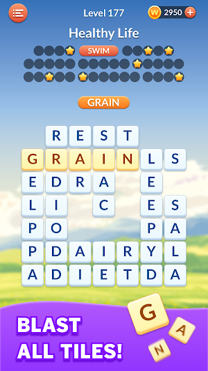 Word Blast: Fun Connect & Collect Free Word Games Screenshot 1