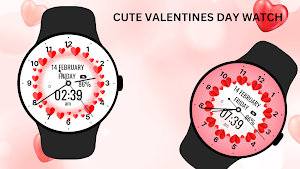 Cute Valentine's Day WatchFace Screenshot 1