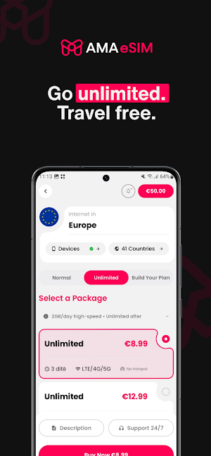 AMA eSIM: Travel eSIM Screenshot 3