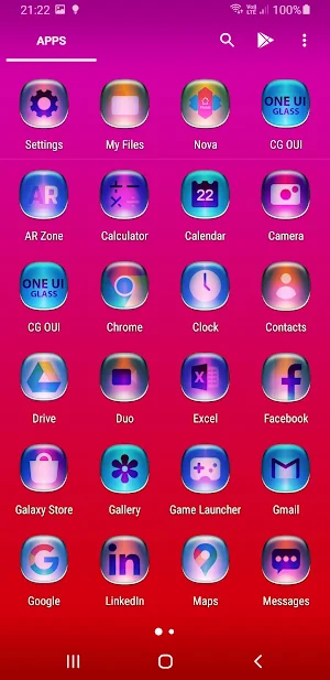 Colorful Glass ONE UI IconPack Screenshot 1