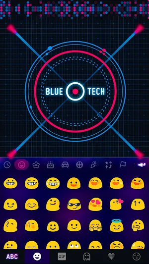 Blue Tech Keyboard Theme Screenshot 2