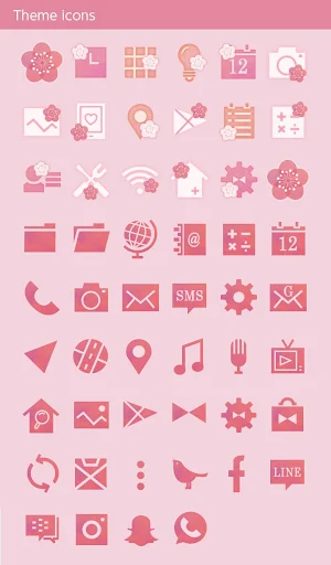 pink Theme Japanese Floral Screenshot 3