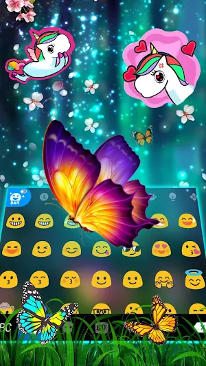 Wonderland Butterfly Keyboard Theme Screenshot 2
