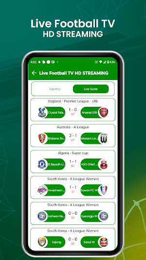 Live Football TV HD Streaming Screenshot 2