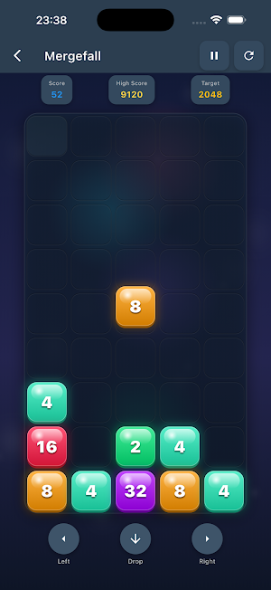 Mergefall: Number Drop Puzzle Screenshot 3