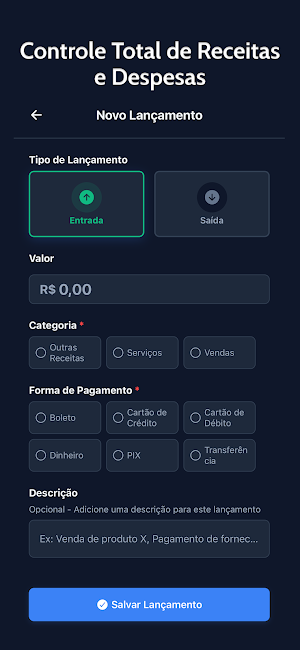 Fluxo de Caixa e Vendas Fácil Screenshot 2