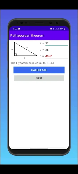 Pythagorean Theorem Calculator screenshot 6