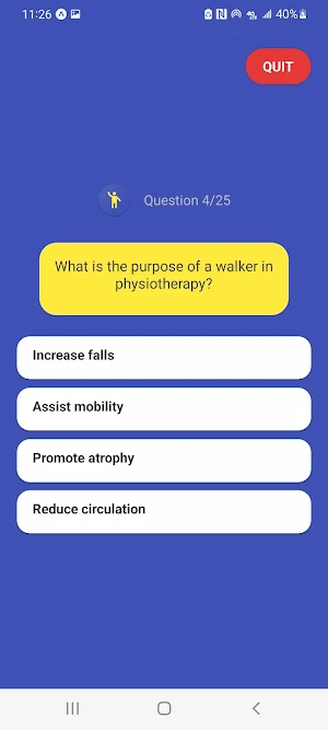 Physiotherapy Quiz Screenshot 3