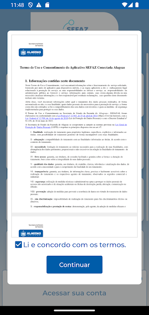 SEFAZ Conectada Alagoas Screenshot 1