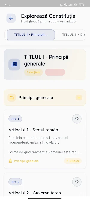 Constituţia României Screenshot 1