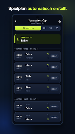 Turnierplan: Spielplan & Liga Screenshot 2