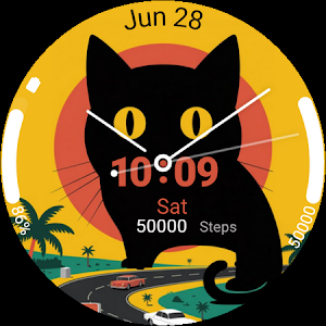 Great Catty Analog Watch Face Screenshot 2