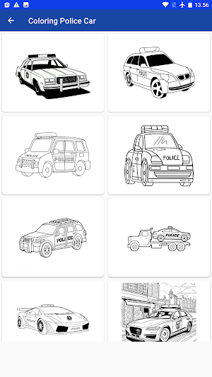 Police car coloring book Screenshot 3