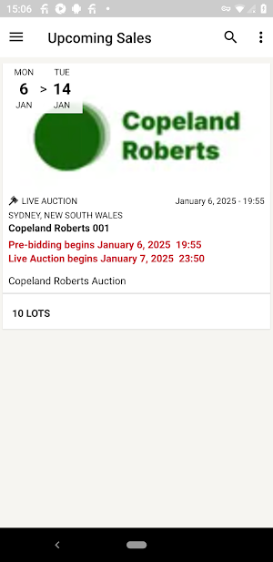 Copeland Roberts Auctions Screenshot 0
