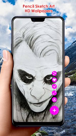 Pencil Sketch Art HD Wallpaper Screenshot 1