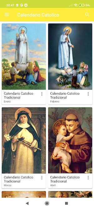 Calendario Litúrgico Católico Tradicional 2021 Screenshot 1