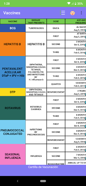 Vaccination Record Screenshot 1