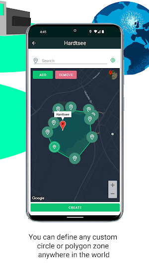 AT-ZONE. Geofence sharing and management service Screenshot 2