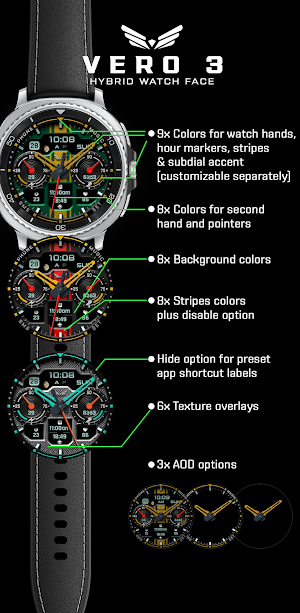 BLZ VERO 3 - Hybrid Watch Face Screenshot 1