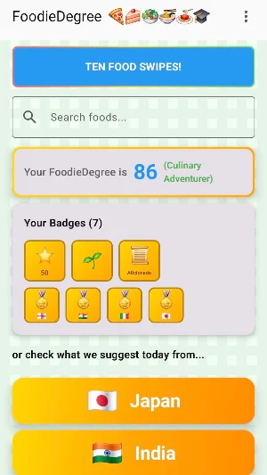 FoodieDegree Screenshot 0