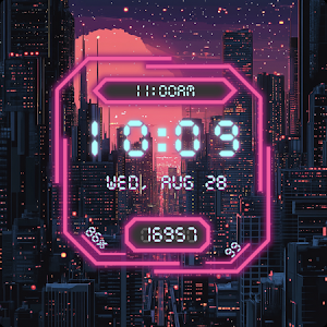 Cyber Neon Watch Face Screenshot 1