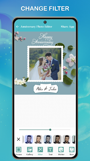 Anniversary Photo Frame Maker Screenshot 2
