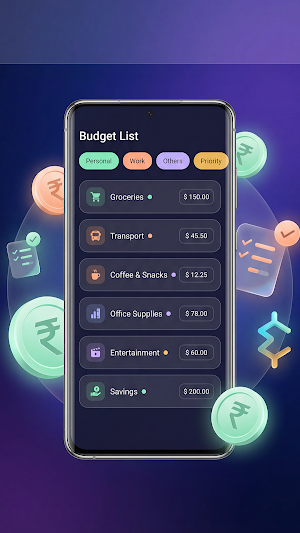 Daily Budget & Notes Manager Screenshot 1