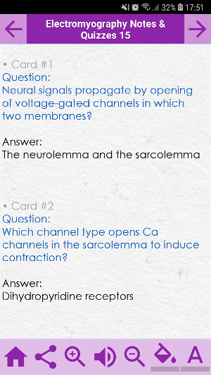 Electromyography Exam Review: notes & quizzes. Screenshot 2