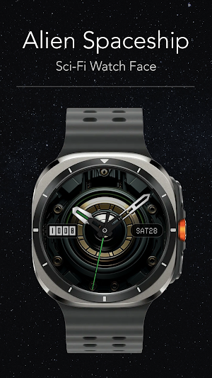 Alien Spaceship Watch Face Screenshot 1