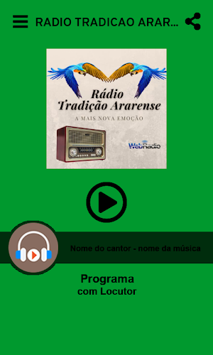 Rádio Tradição Ararense WEB Screenshot 1