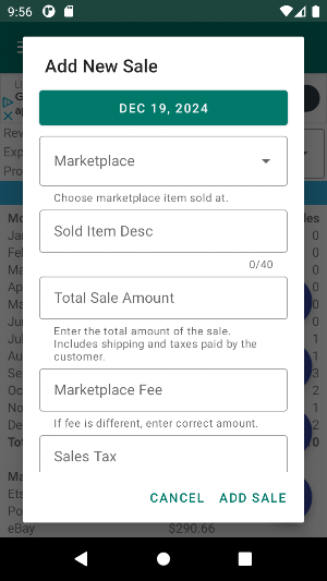 Reseller Profit Tracker Screenshot 1