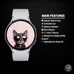Stylish Cat - watch face Screenshot 1