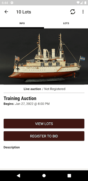 Bertoia Auctions Screenshot 1
