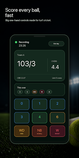 Turf Cricket Scorer Screenshot 0