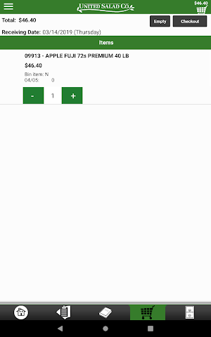 United Salad Checkout Screenshot 2