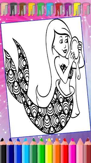 Mermaid Coloring:Mermaid Games Screenshot 2