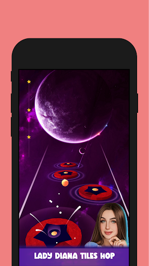 Lady Diana Magic Tiles Hop Edm Screenshot 1