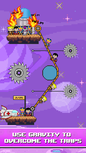 Rope Pixel Master: Rescue Hero Screenshot 2