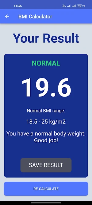 BMI Calculator - Ideal Weight Screenshot 1