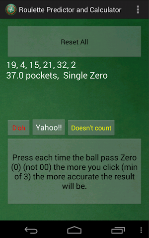 Roulette Predictor &Calculator Screenshot 1