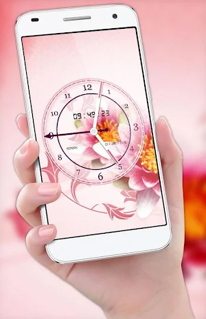 Flower Clock Live Wallpaper 2019: Luxury Watch 3D screenshot 2