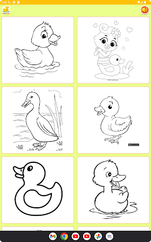 duck cartoon coloring game Screenshot 2