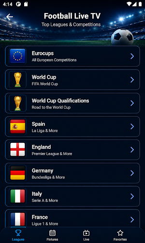 SportzFy Live Football TV HD Screenshot 2