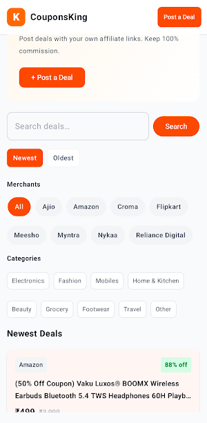 CouponsKing Screenshot 0