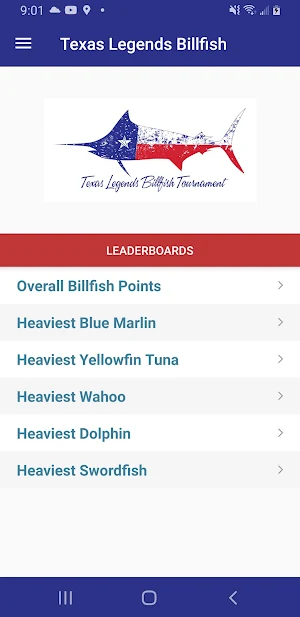 Texas Legends Billfish Tournament Screenshot 0