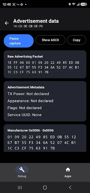 BTDebug: BLE Debugger Screenshot 3
