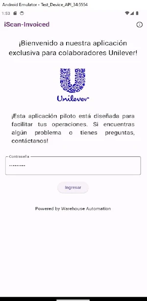 Unilever EC - iScan-Invoiced Screenshot 0