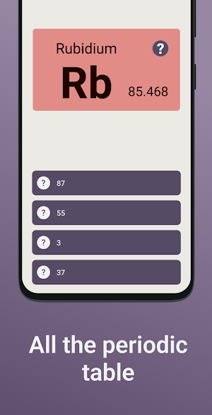 Quiz School | Periodic table Screenshot 1