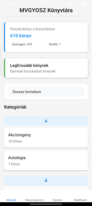 MVGYOSZ könyvtára Screenshot 1